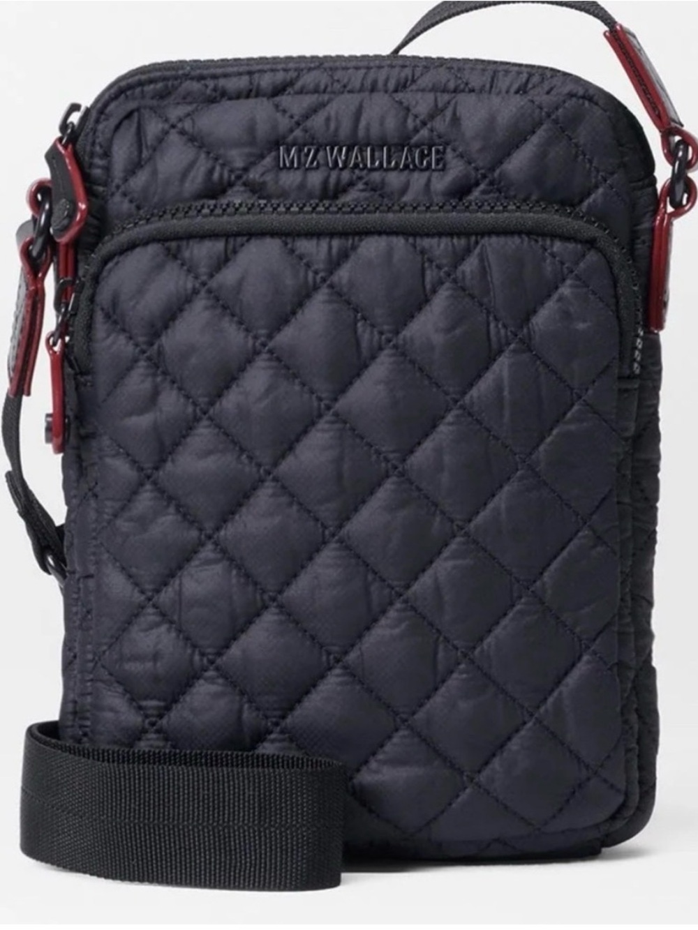 Black MZ Wallace Quilted Crossbody Bag